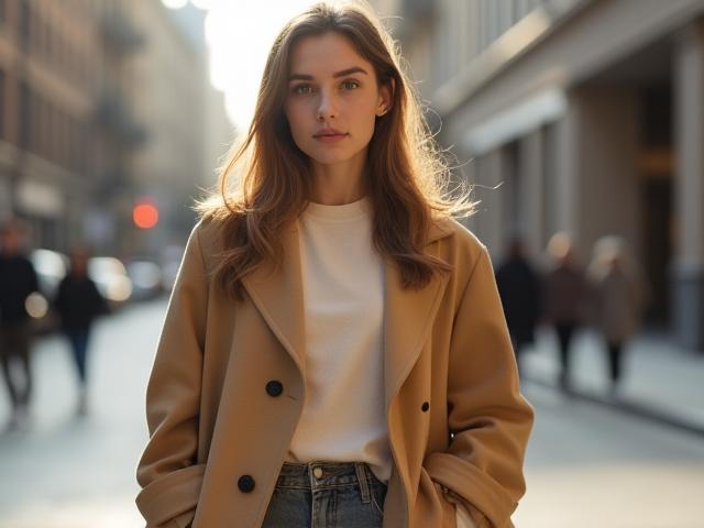 Casual urban outfit with layering techniques