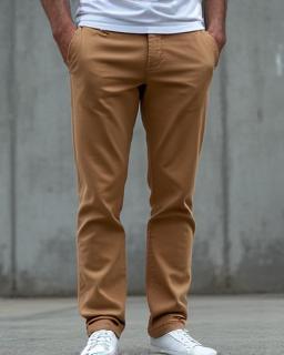 Slim stretch chinos suitable for city life and comfort